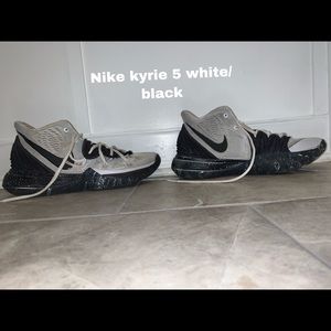 Kyrie 5 white and black color way